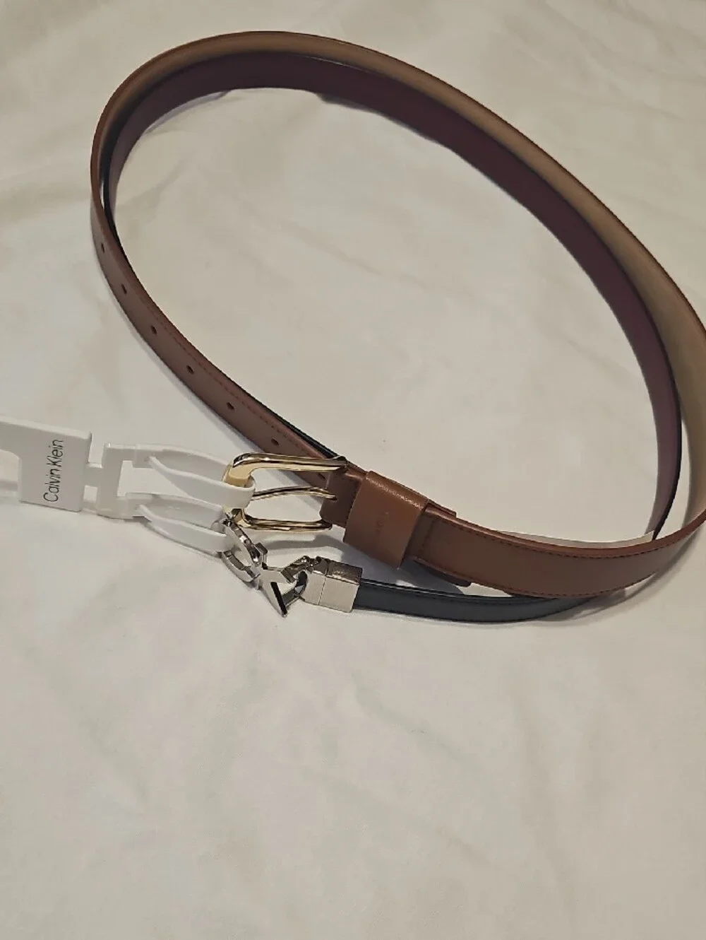 Calvin Klein Reversible Black/Burgundy & Brown Women's Belts